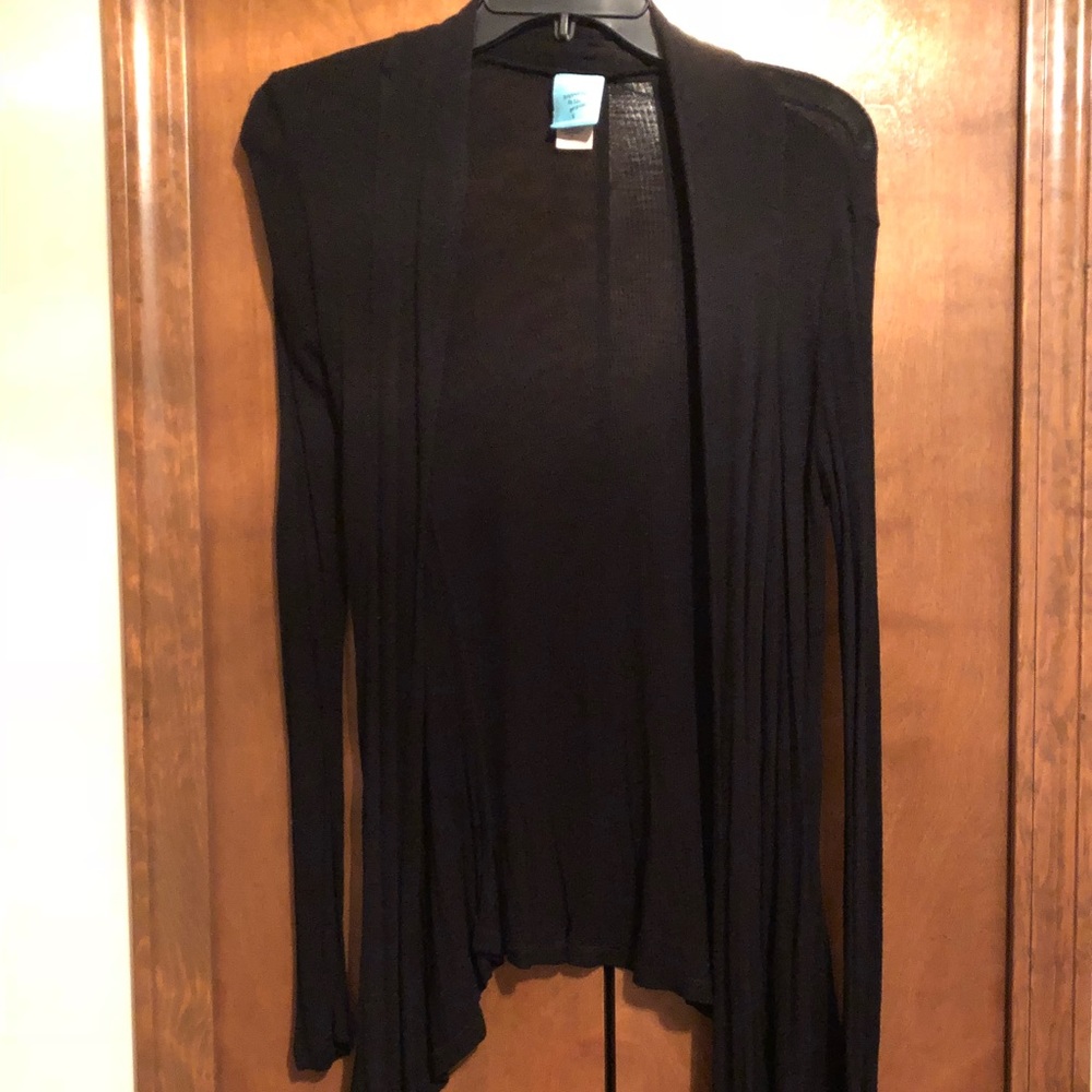 Happening in the Present Black Flowy Cardigan